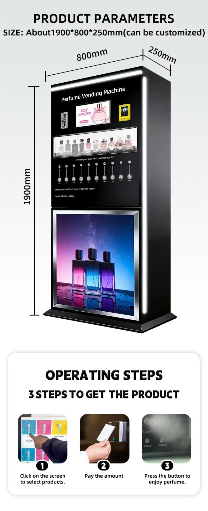 Máquina de Venda de Perfumes,  - Perfume Fragrance Sale avaliação e preço