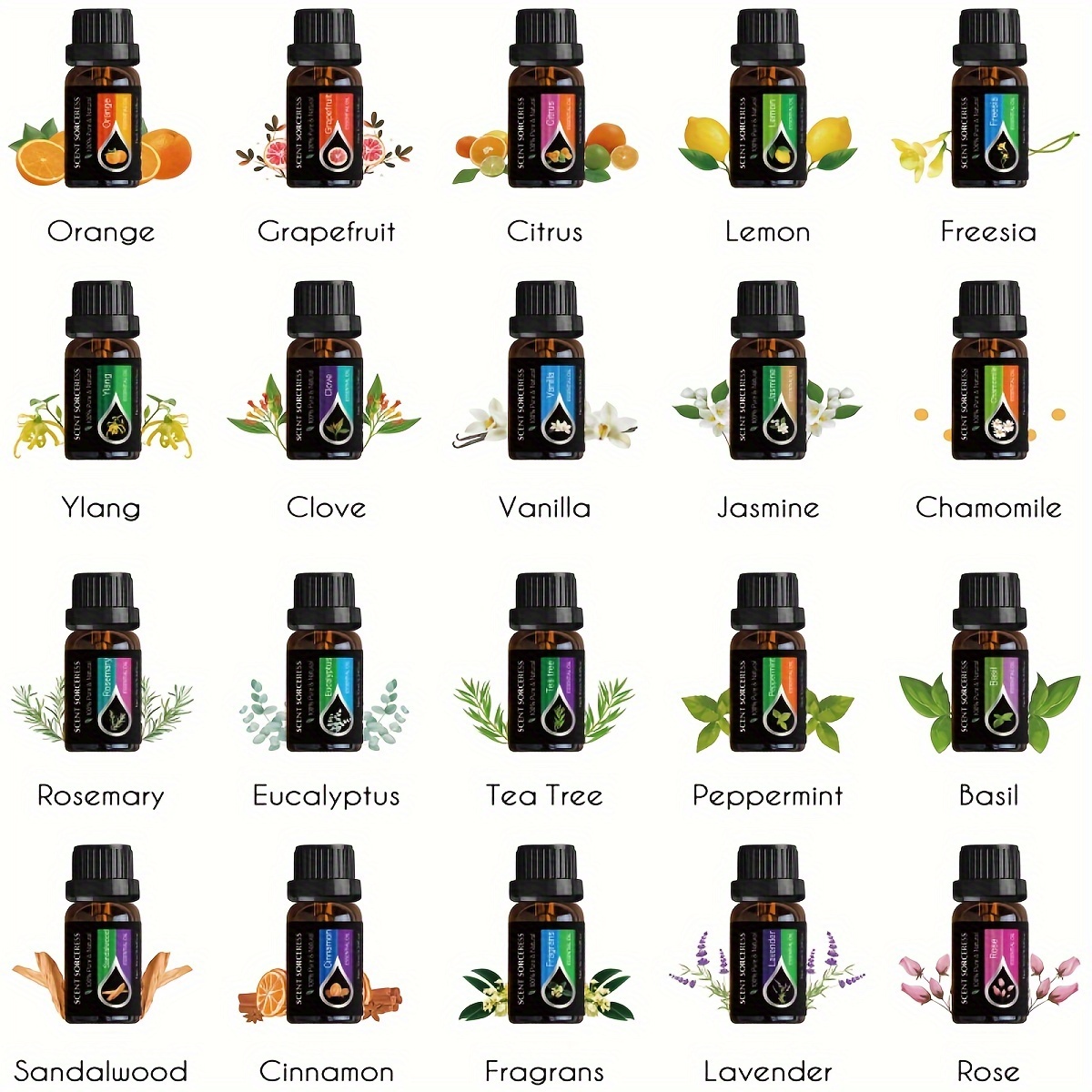 Conjunto de 20 Peças de Óleos  - Perfume Fragrance Oil avaliação e preço